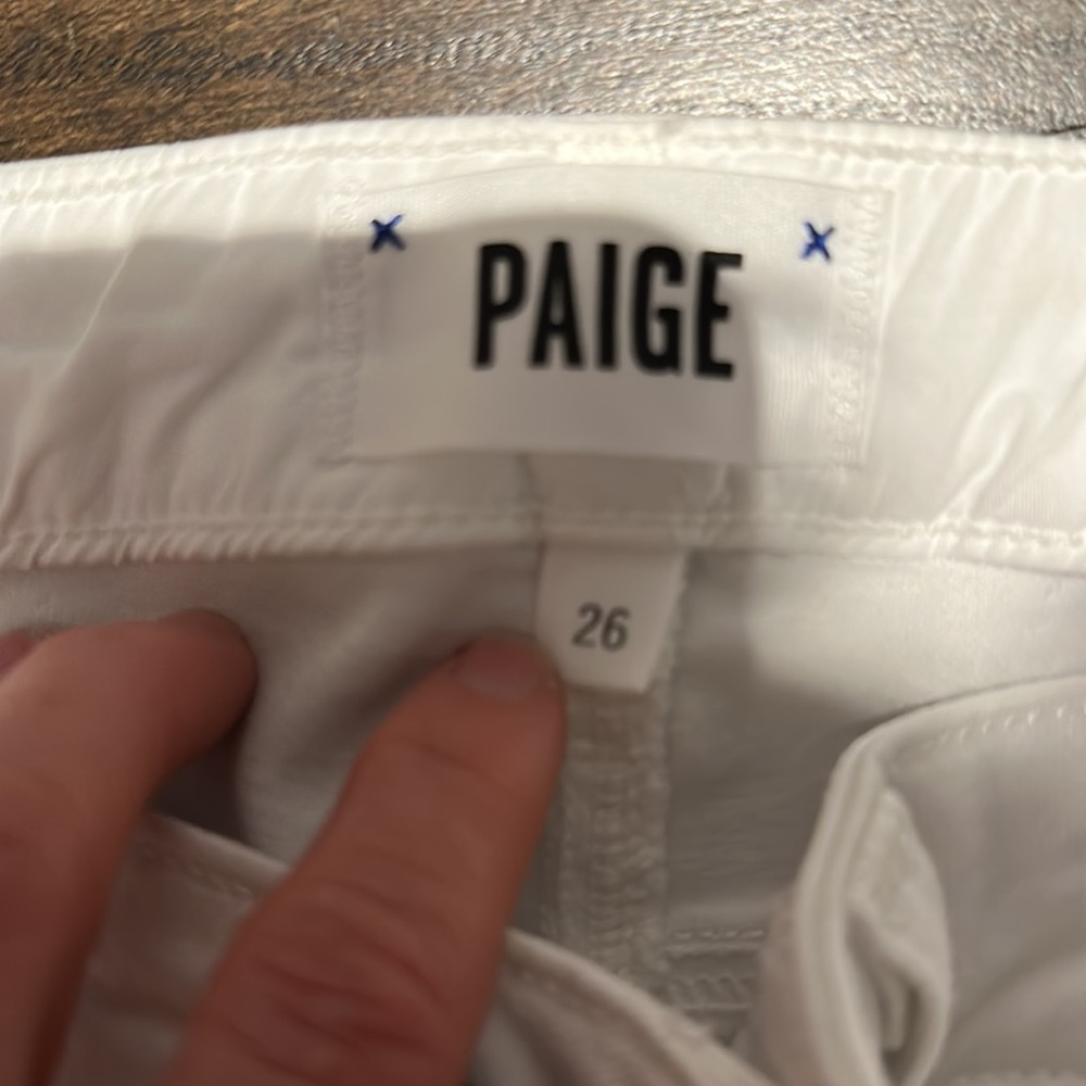 Paige size 26 Edgemont Ankle in white - Picture 2 of 5